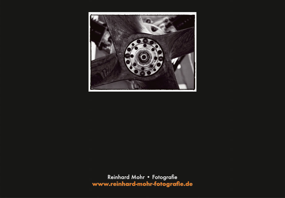 Rückseite des Fotobuchs Mechanics von Reinhard Mohr, Fotograf, München